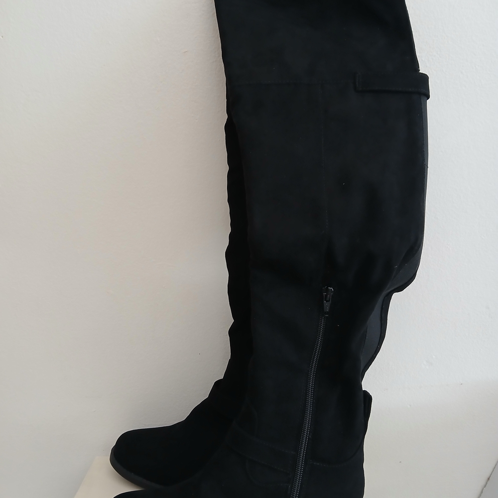 Black Knee-High Women's Boots Size 6.5 New - Picture 4 of 12